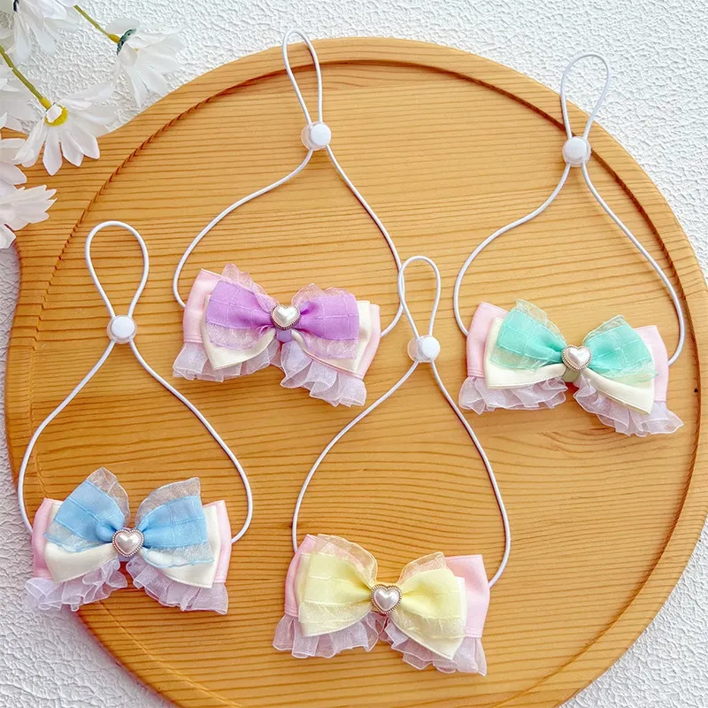 Lace Heart Pet Bow Collar