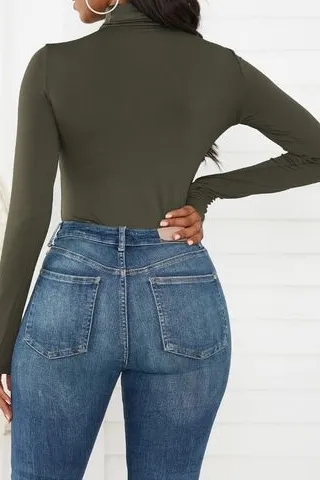 Turtleneck Long Sleeve Bodysuit