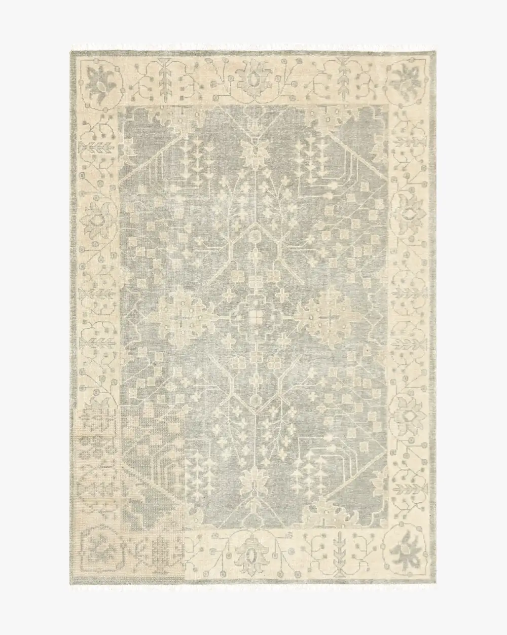 Hand-Knotted Wool Area Rug