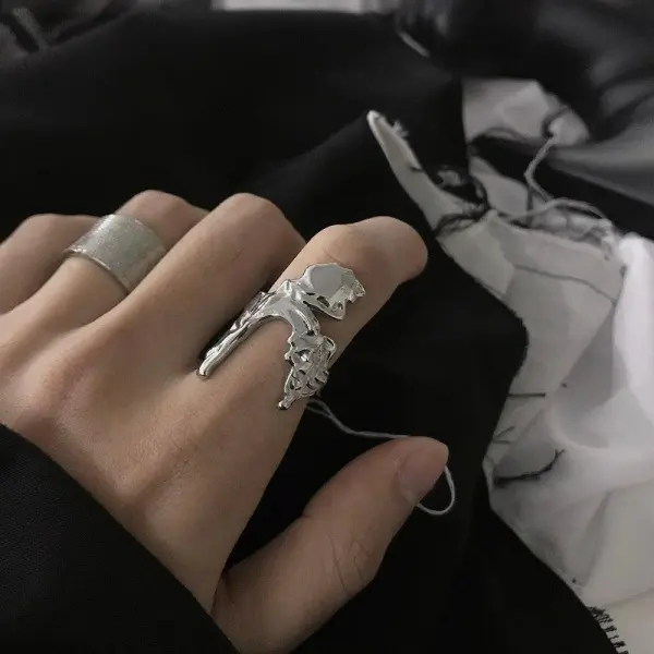 Melted Metal Texture Ring