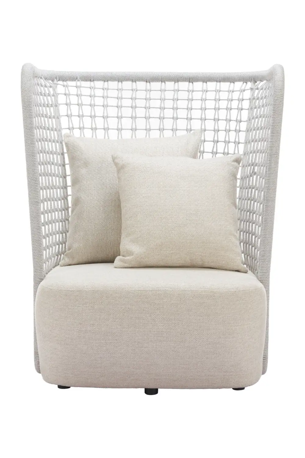 Weaved Back Outdoor Accent Chair