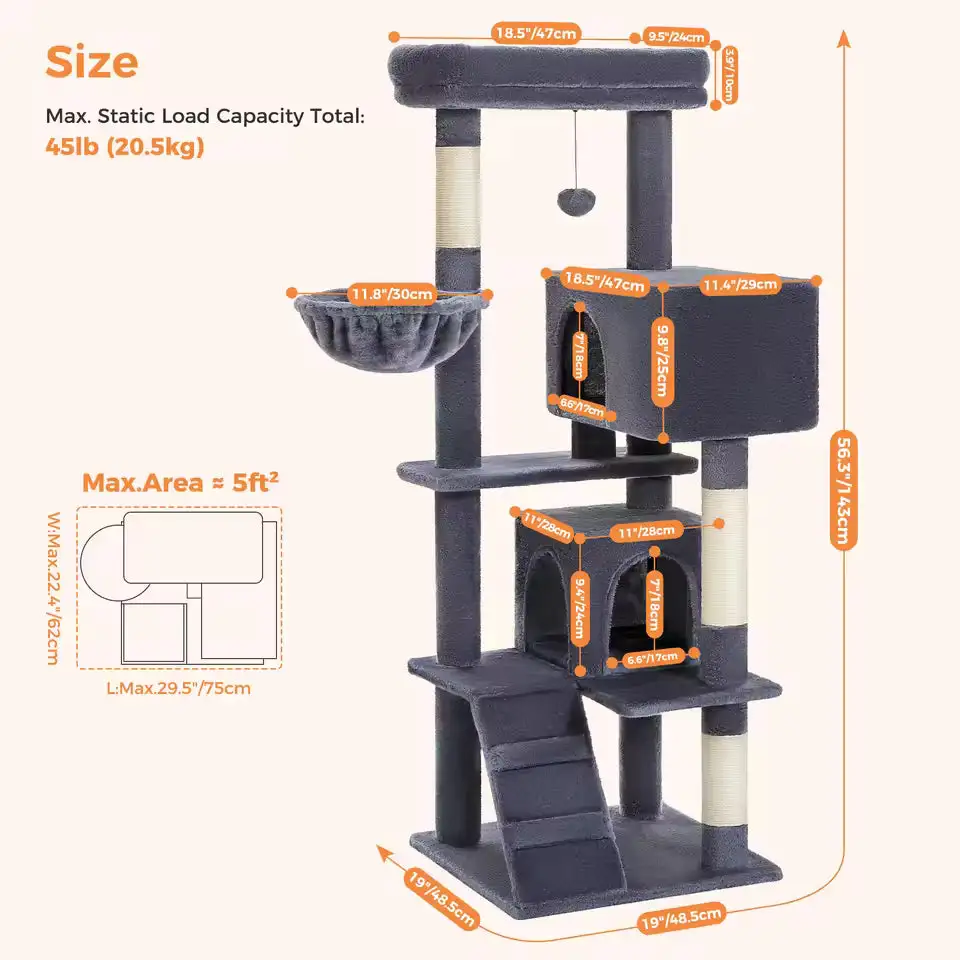 Cozy Feline Resting Structure Plush Cat Tree