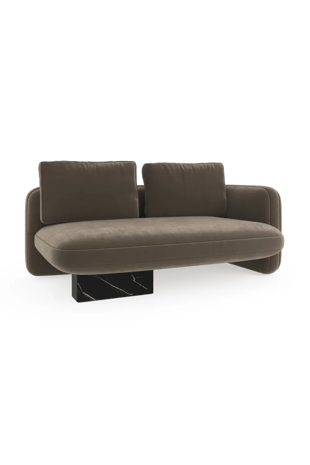 Relaxed Velvet Loveseat