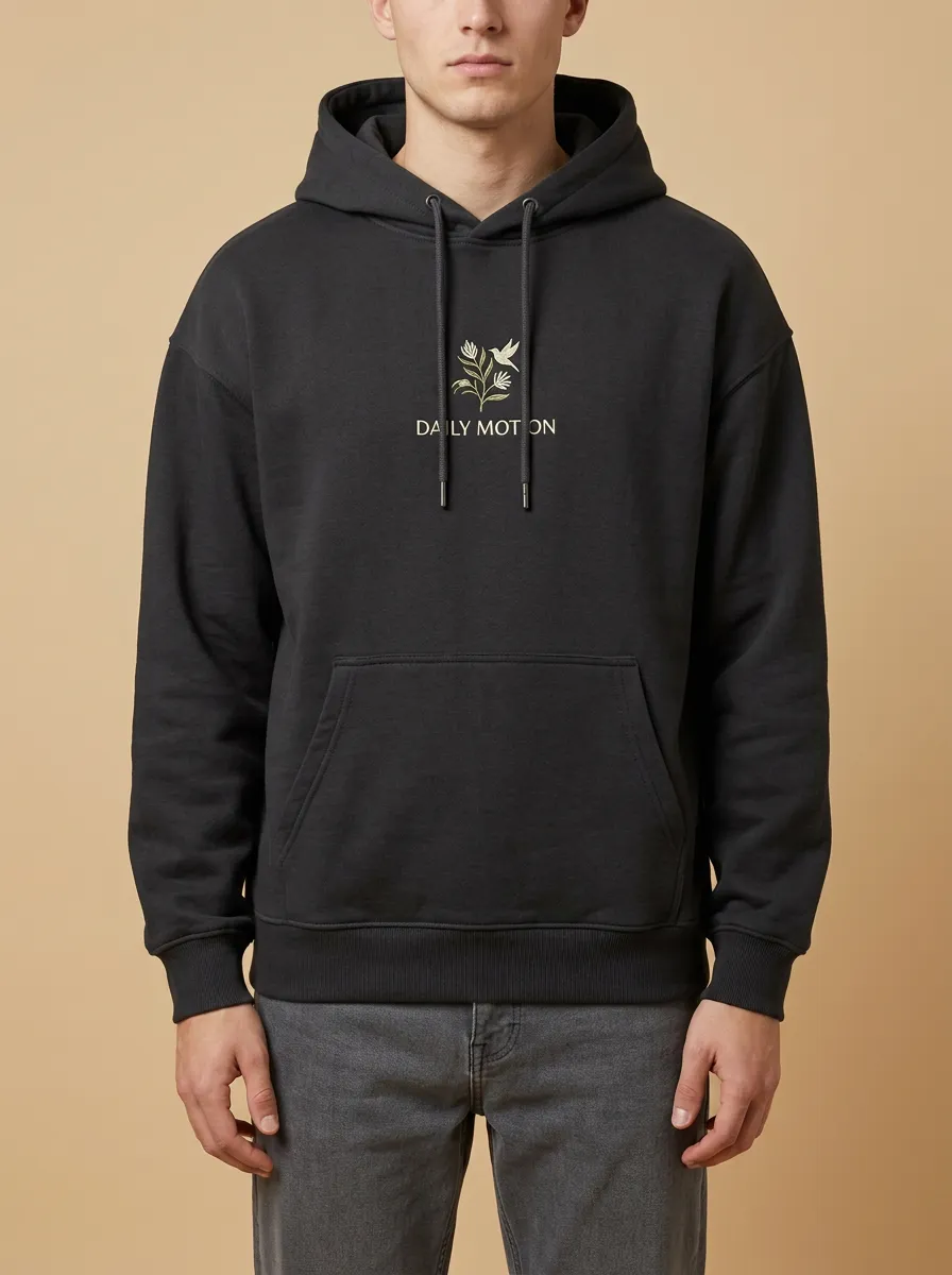 Daily Hummingbird Floral Print Hoodie