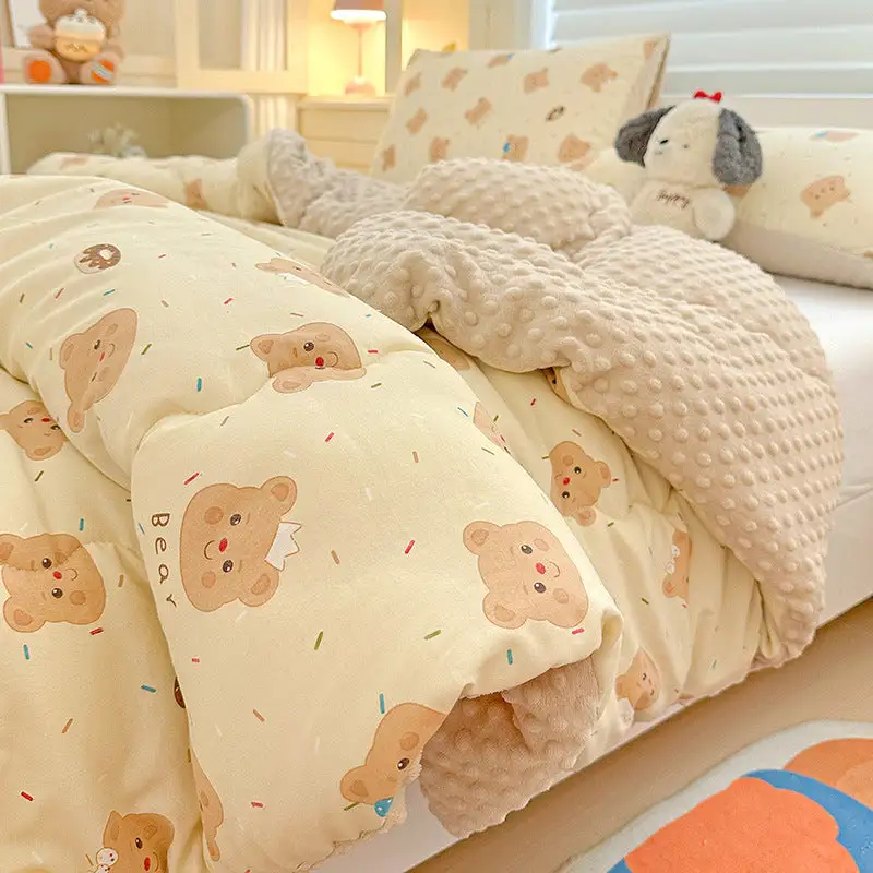 Bear Pattern Winter Comforter Quilt