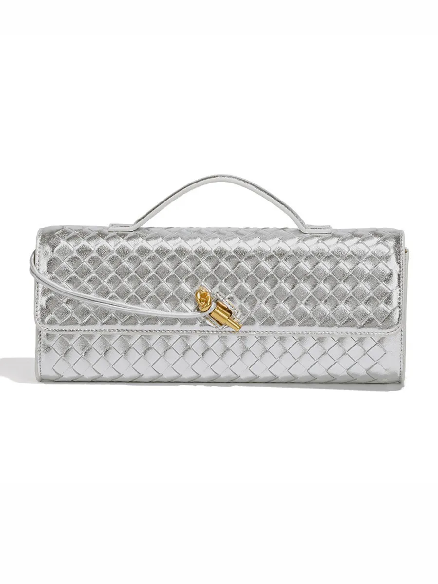 Penelope Woven Baguette Handbag