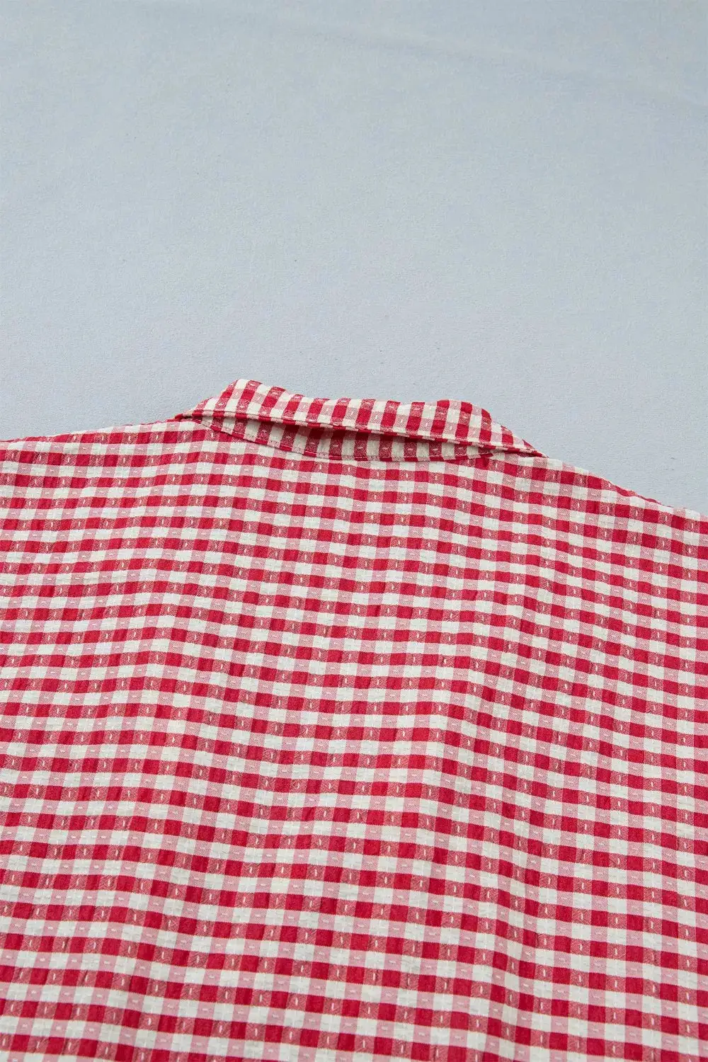 Gingham Half Sleeve Blouse