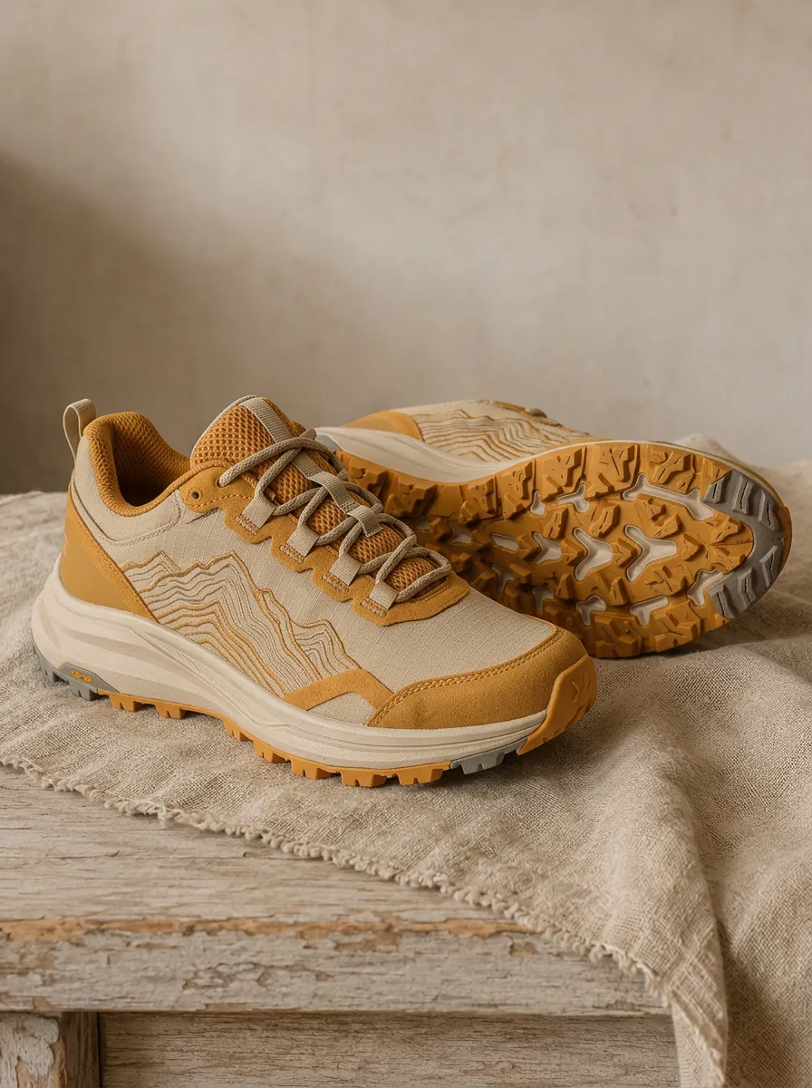 Women's Hiking Lover Mountain Contour Printed Sneakers