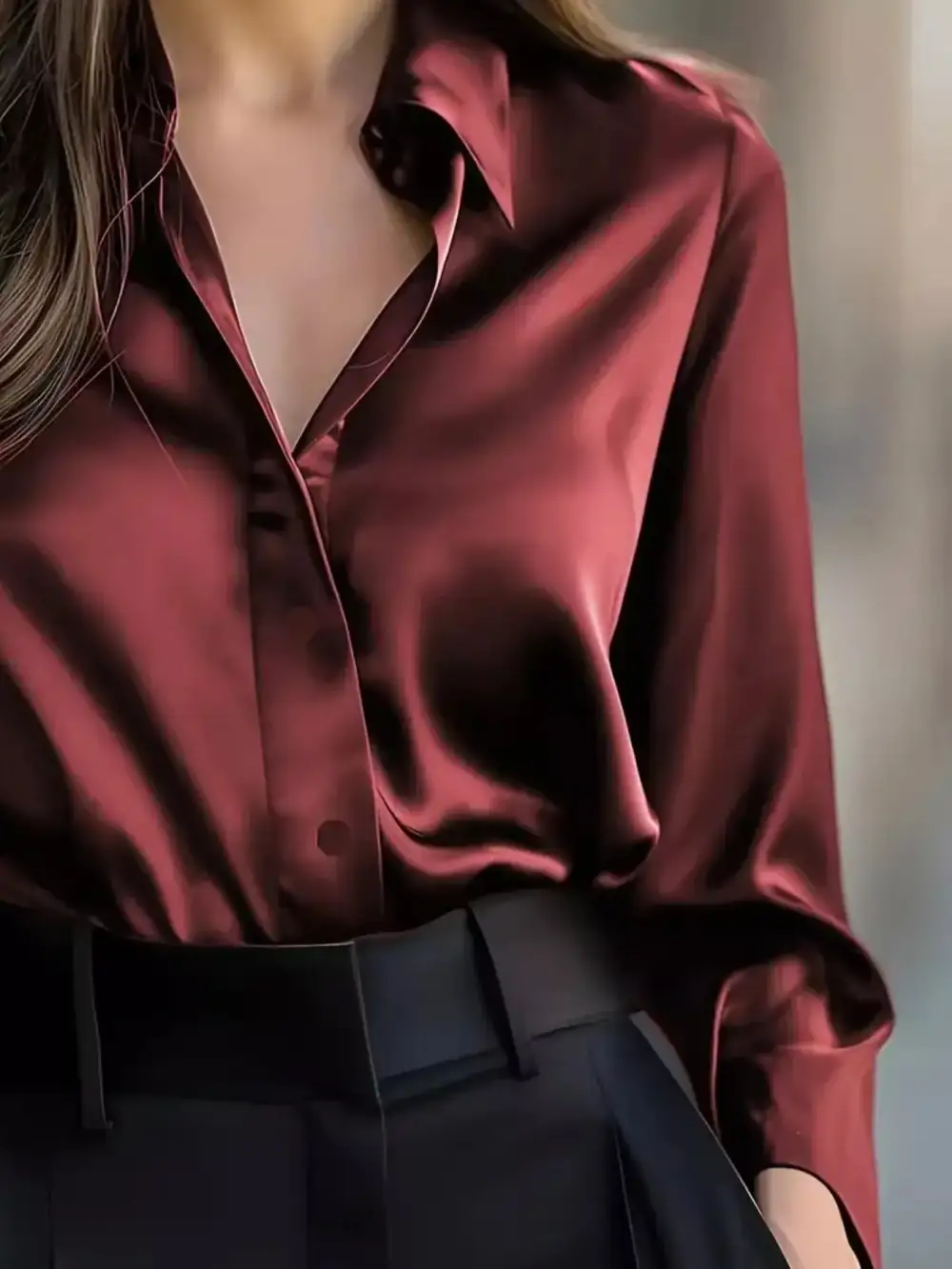 Button Down Collared Long Sleeve Shirt
