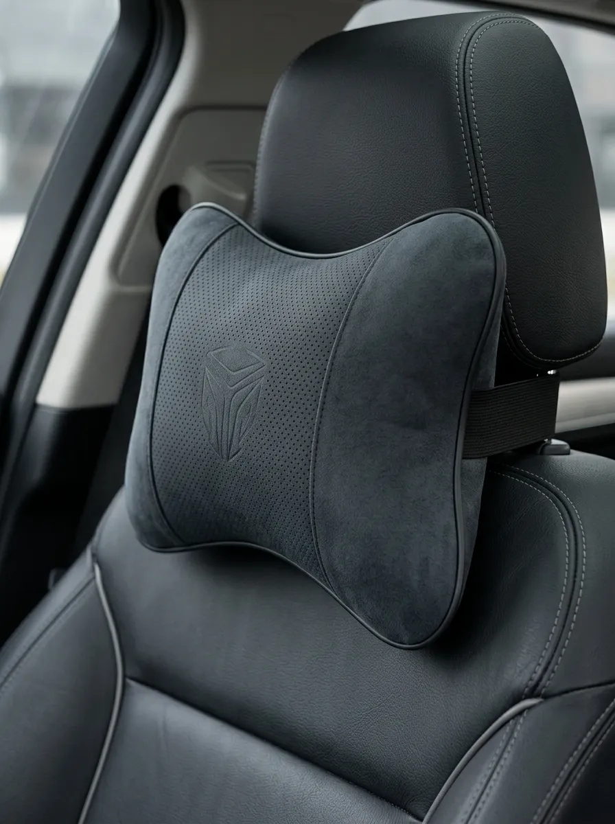 Refined Decorative-Detail Car Neck Support Pillow
