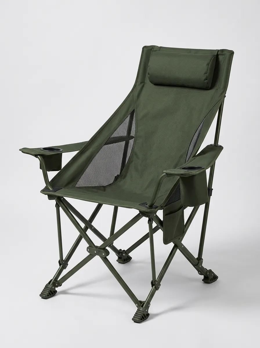 Camping Olive Green Folding Camping Chair