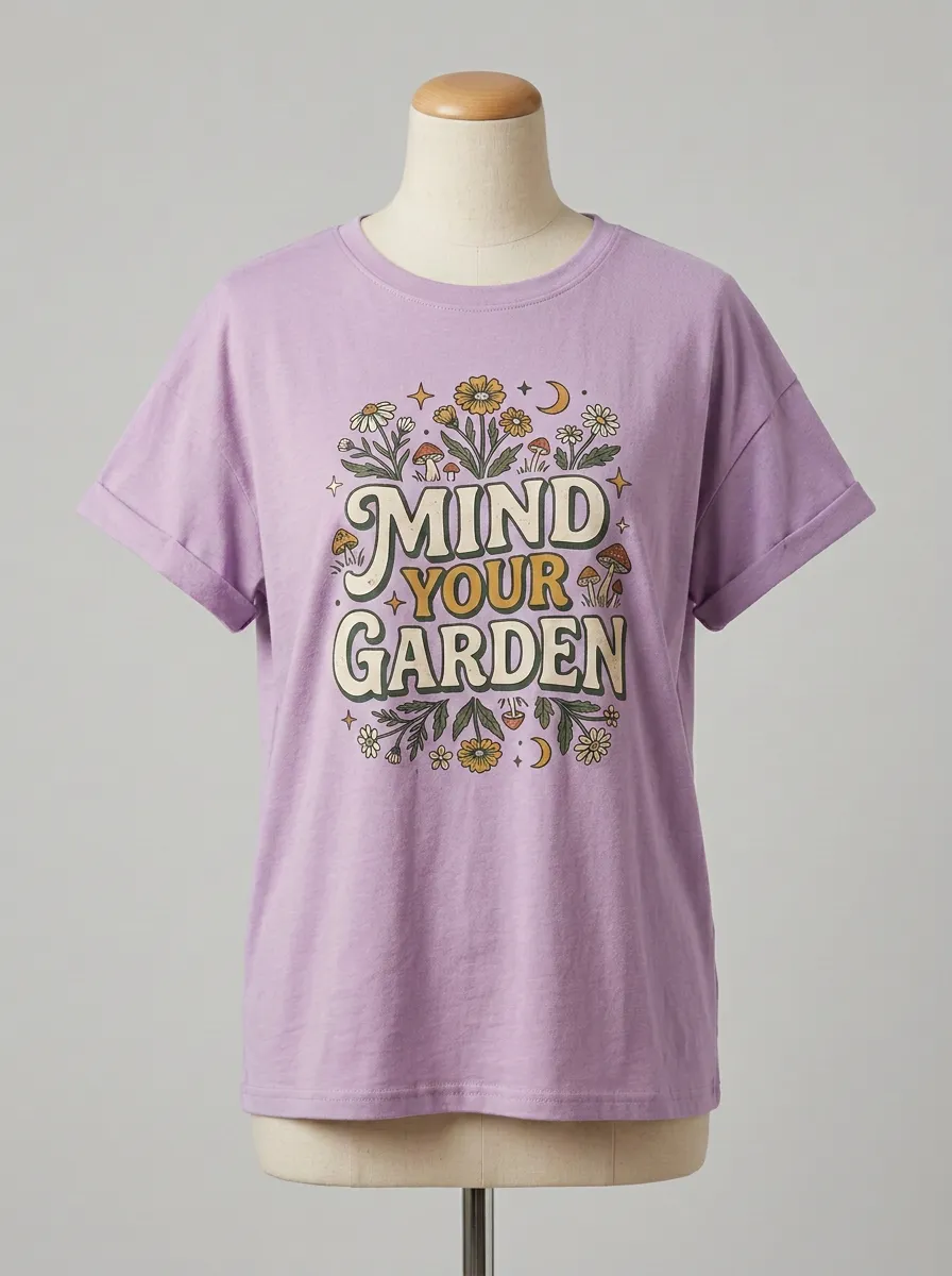 Gardening Lover Mushroom Floral Mind Your Garden T-Shirt