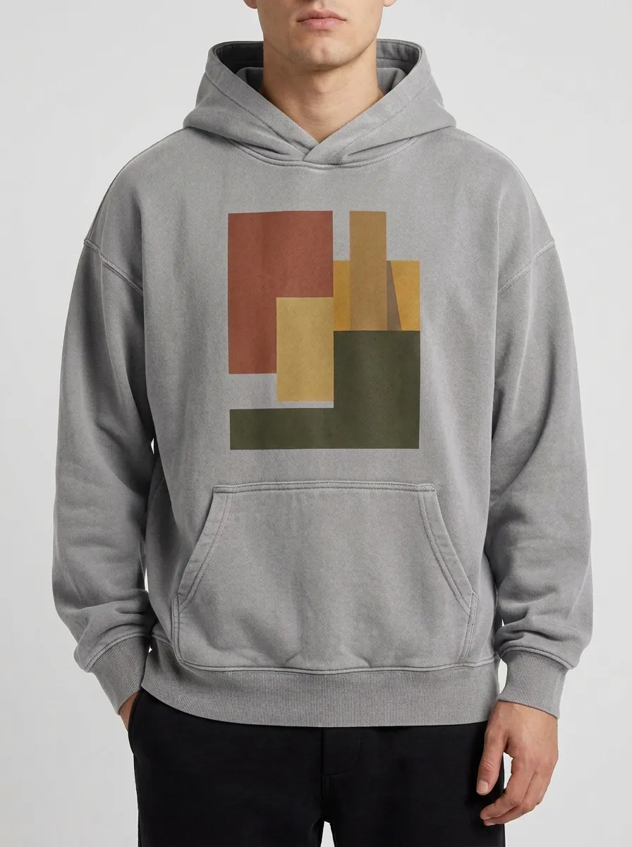 Abstract Art Geometric Blocks Hoodie