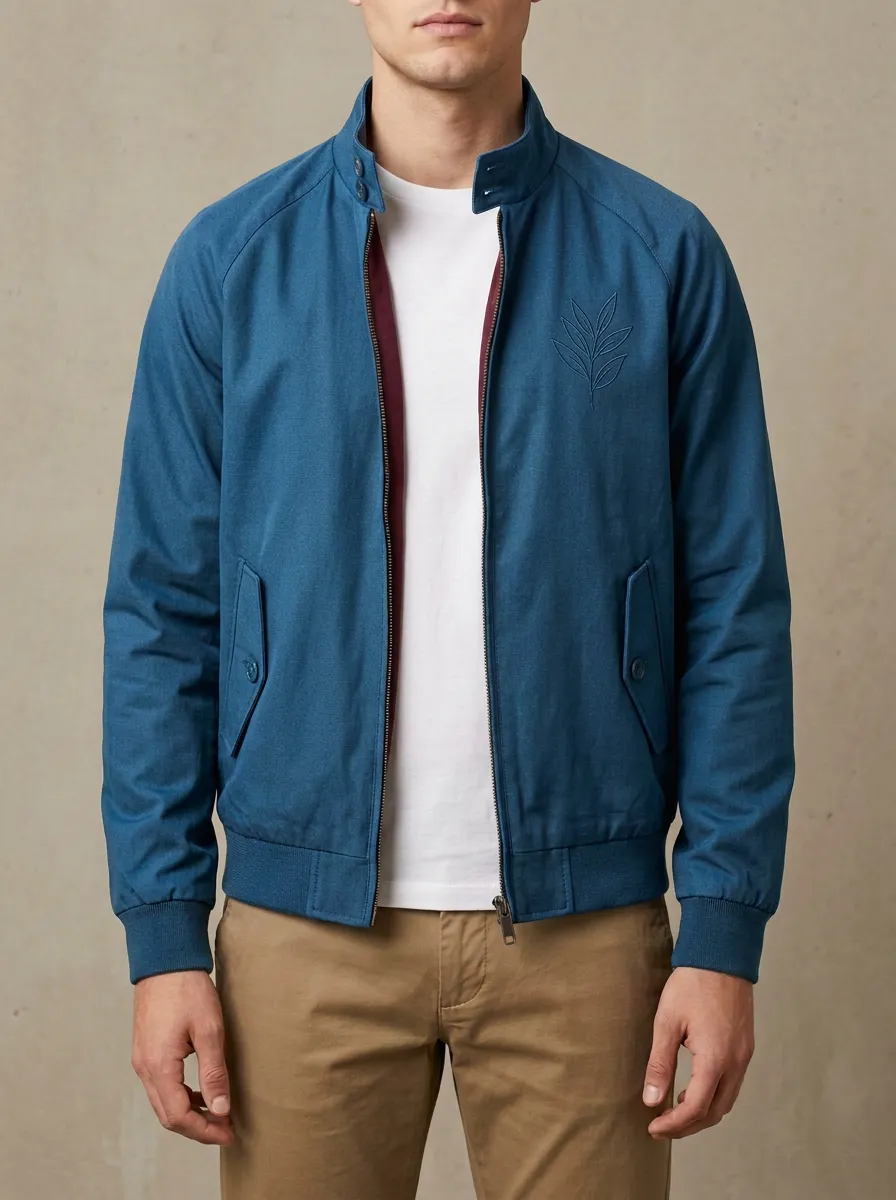 Nature Leaf Bomber Zip Jacket