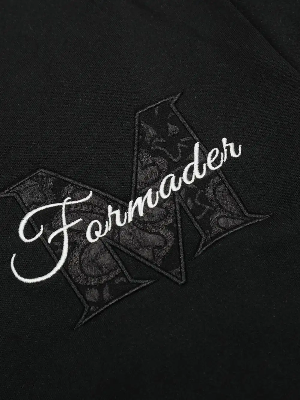 Letter Graphic Embroidered Crew Neck Tee