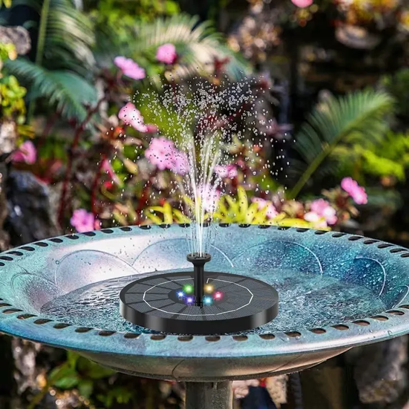 Multi-Color Solar Water Fountain