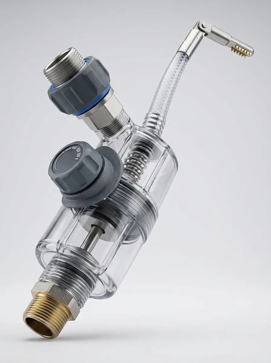 Water Heater Cleaning-Solution Injector with Flow Valve