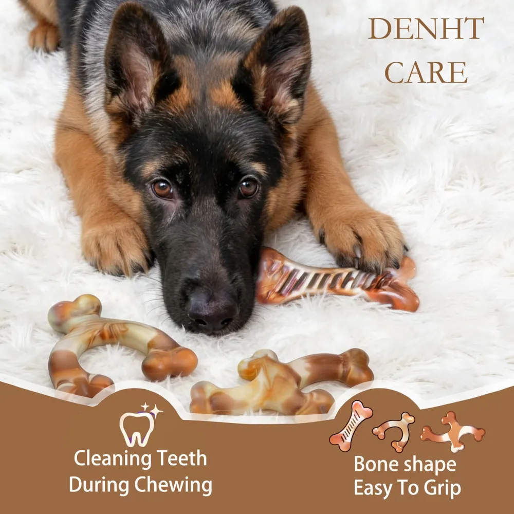 3 Pcs Durable Dog Chew Bones