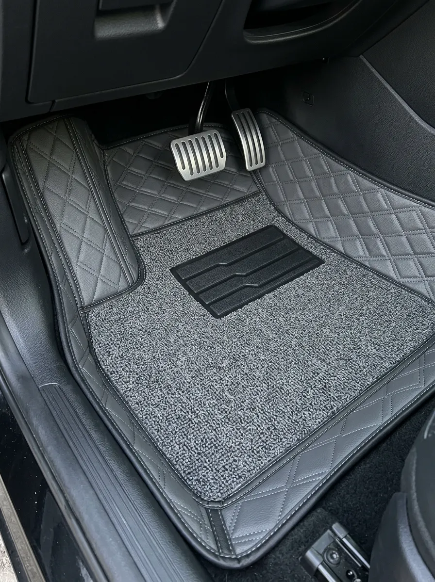 Diamond-Quilted Floor Mats