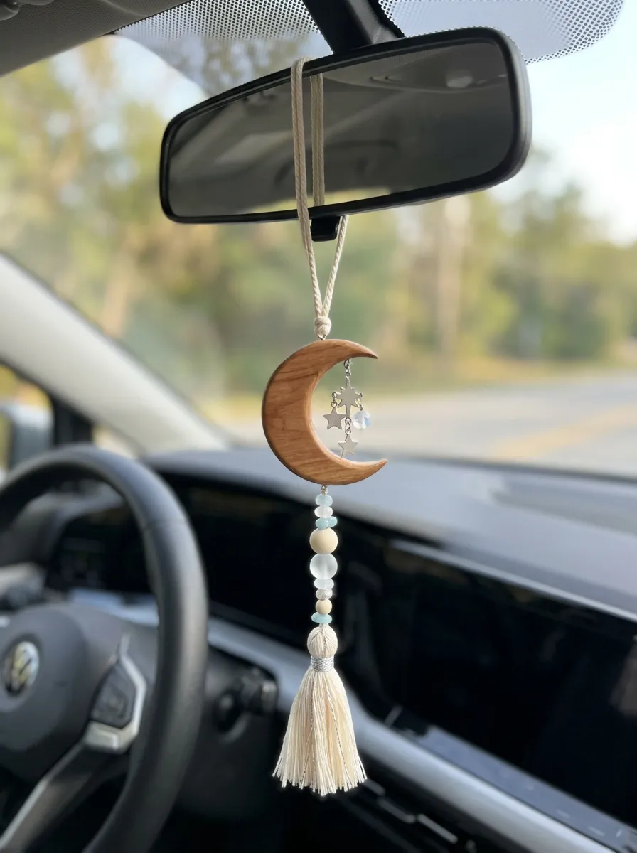 Refined Detail Rearview Mirror Hanging Ornament