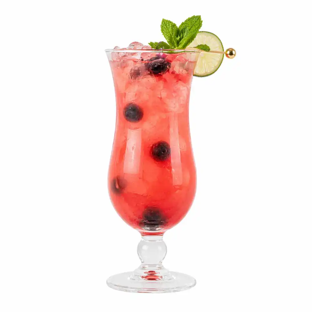 Tall Curved Hurricane Cocktail Glass