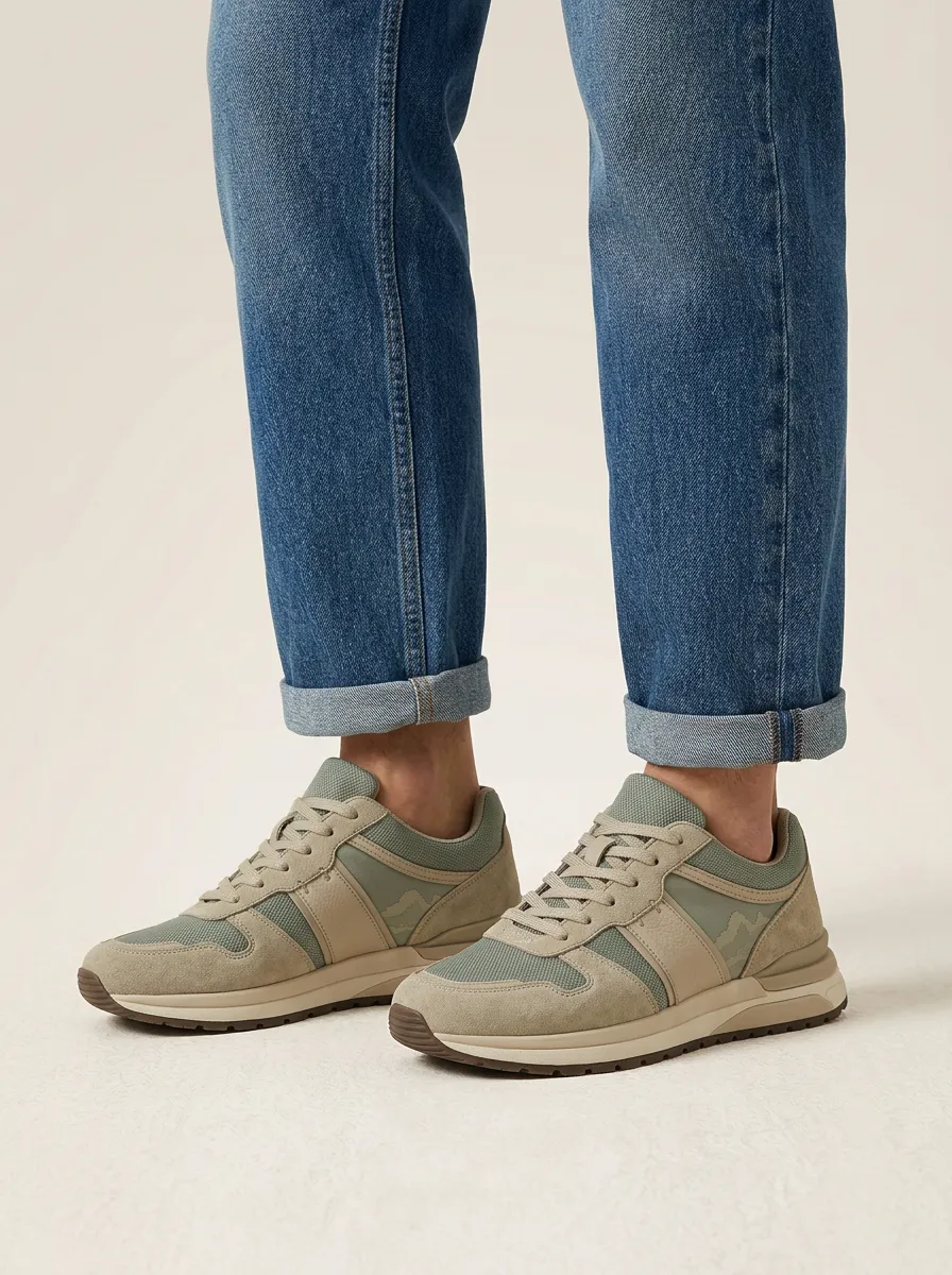 Unisex Casual Outdoor Mountain Pattern Print Sneakers
