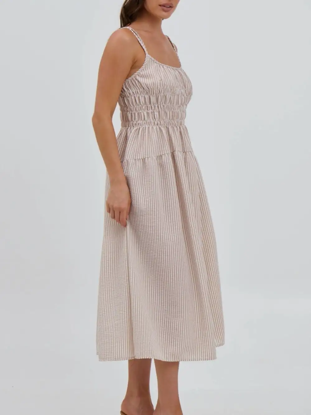 Smocked Midi Dress