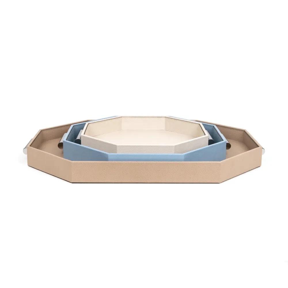 Hexagonal Leather Tray