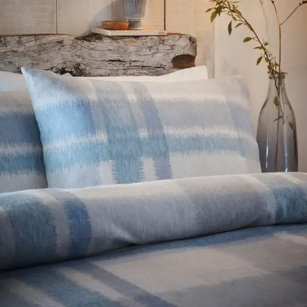 Balanced Bedroom Reversible Check Brushed Cotton Duvet Cover Set