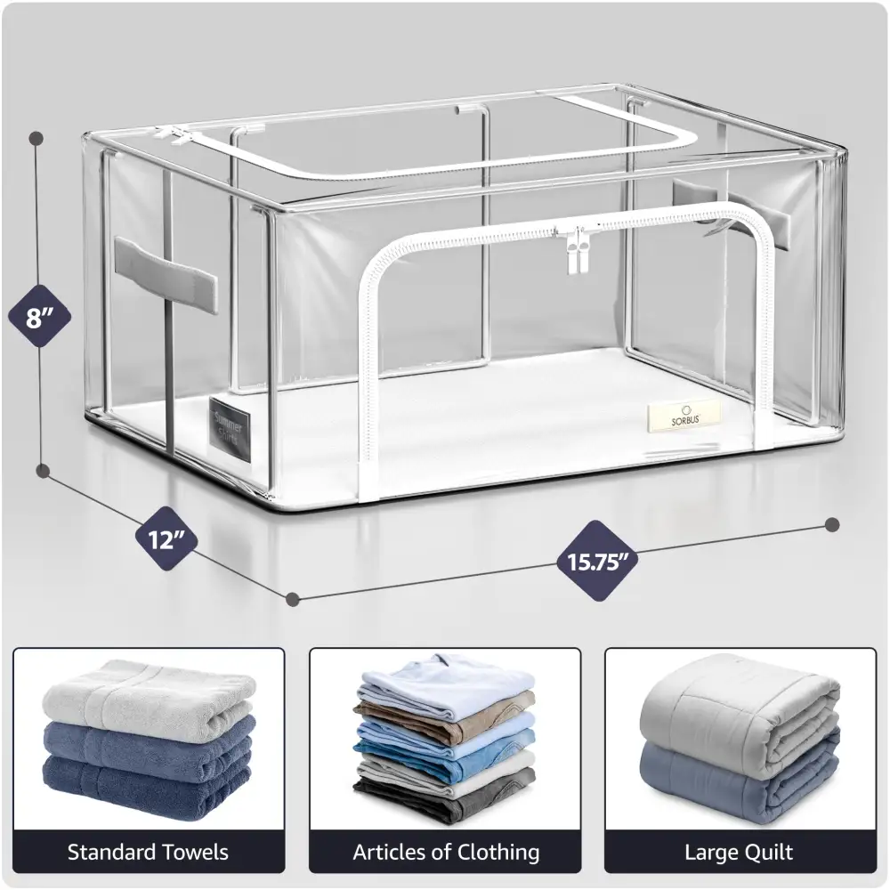 Storage Bins With Metal Frame