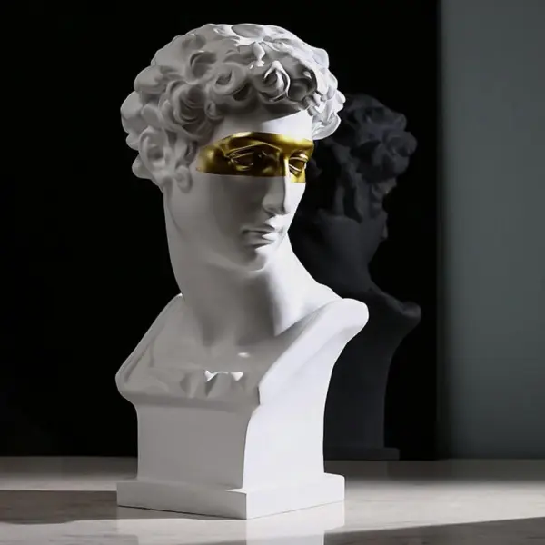 Tall Resin Figure Sculpture