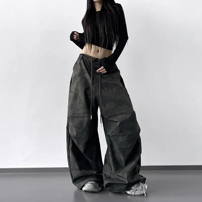 Women's High Waist Loose Fit Camouflage Pants