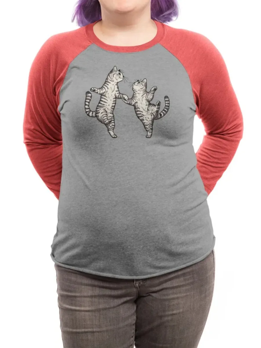 Dancing Cat Print T-Shirt