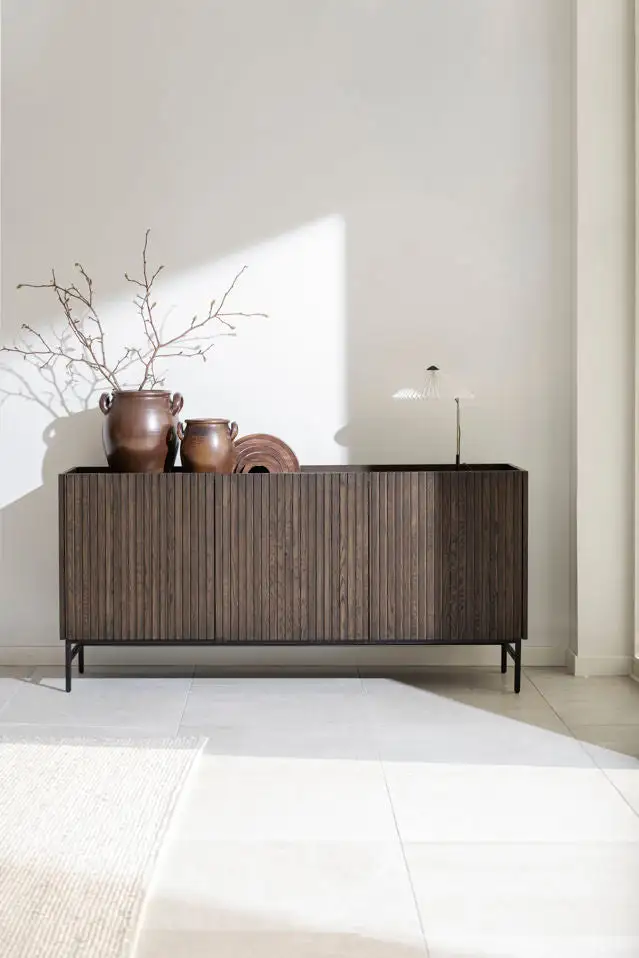 Oak Metal Sideboard