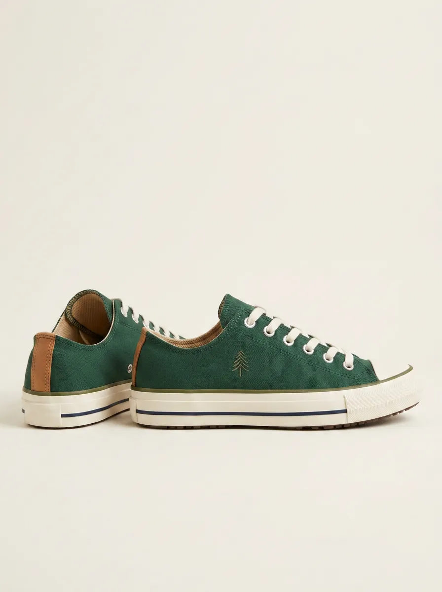 Refined Embroidered Women's Low-Top Canvas Shoes