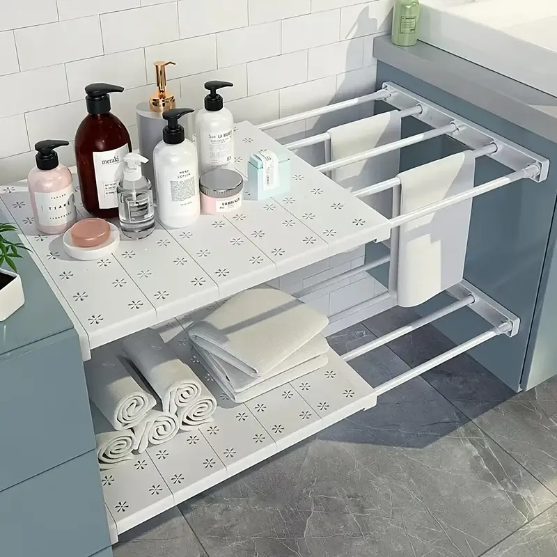 Adjustable Storage Shelf Set Expandable for Wardrobe
