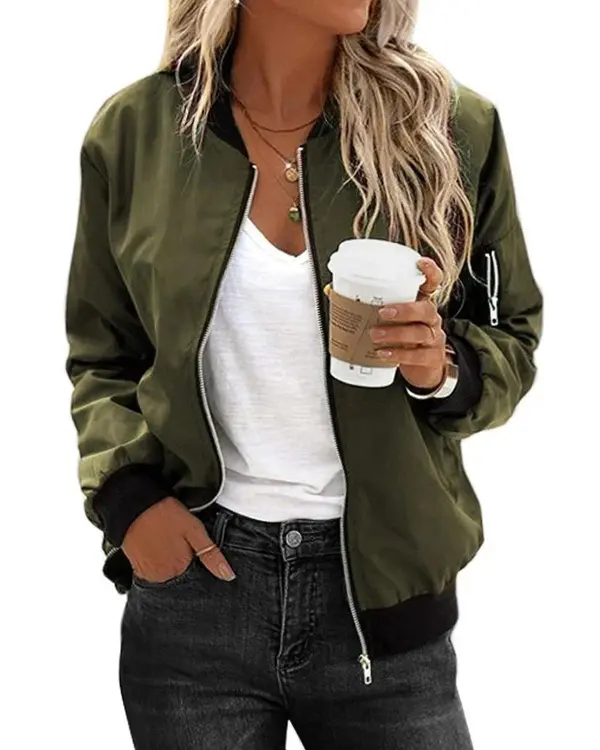 Modern Refined Relaxed Bomber Jacket