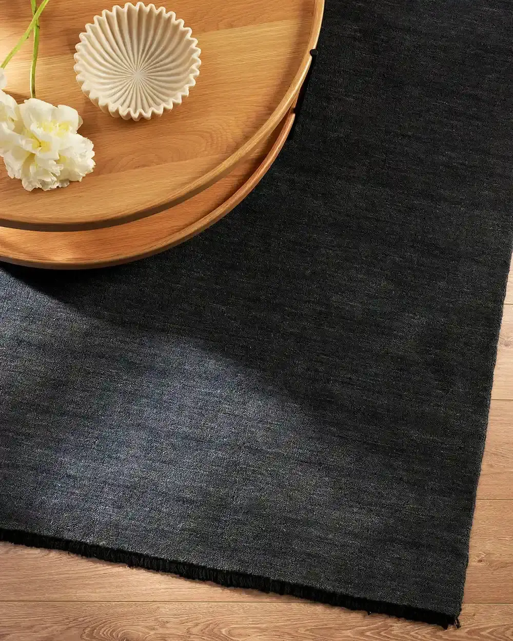 Wool Contemporary Coastal Area Rug