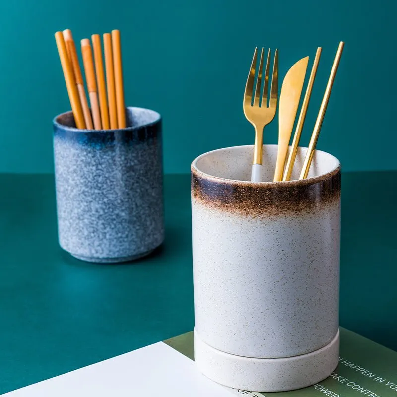 Minimal Ceramic Utensil Holder