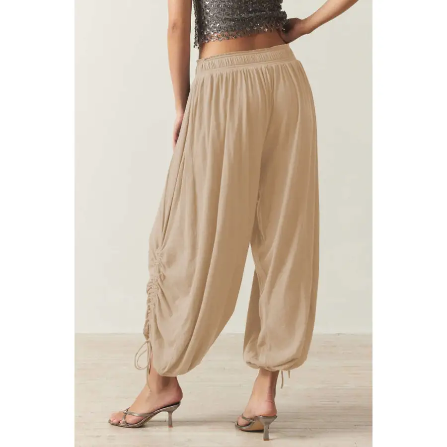 Drawstring Ruched Pants