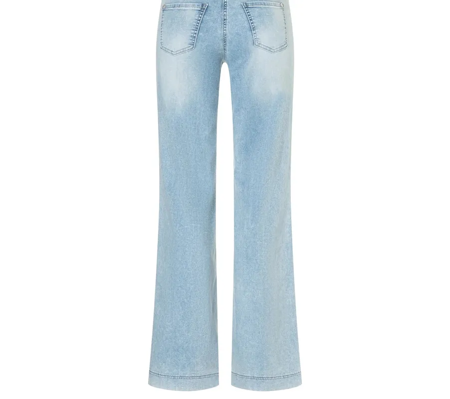 Cotton Denim Straight Leg Top