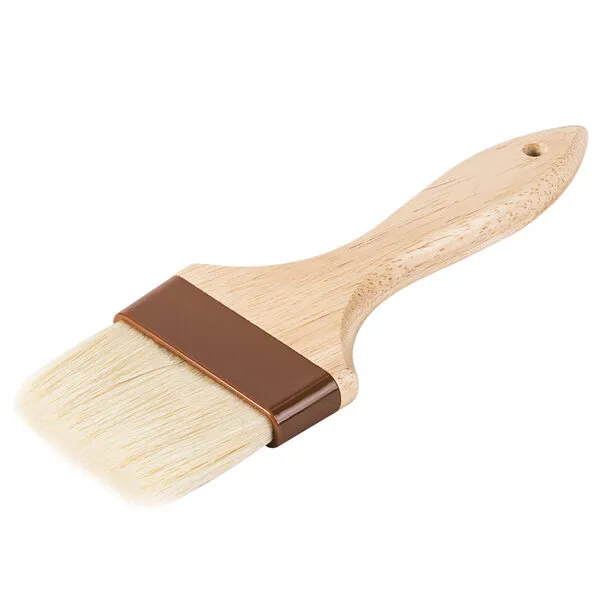 W Boar Bristle Pastry Basting Brush with Wood Handle
