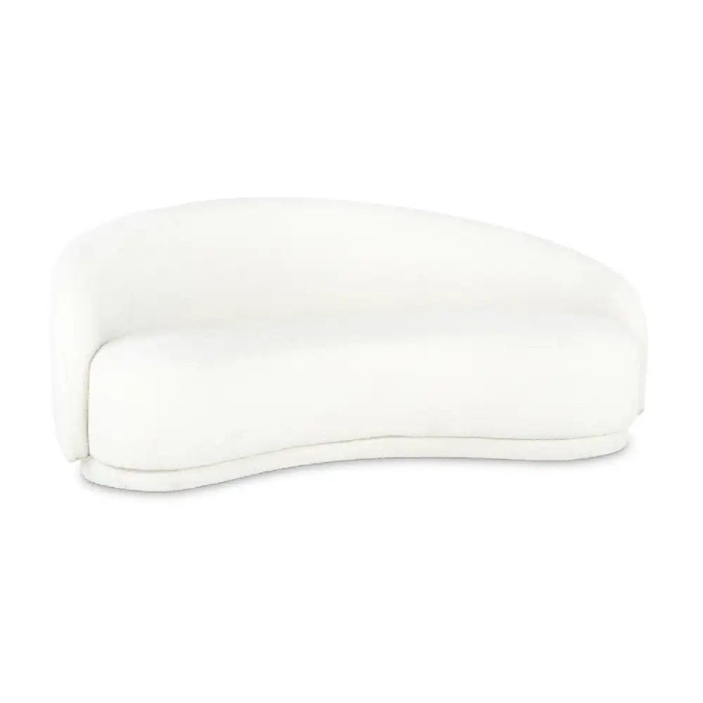Modern Curved Boucle Sofa