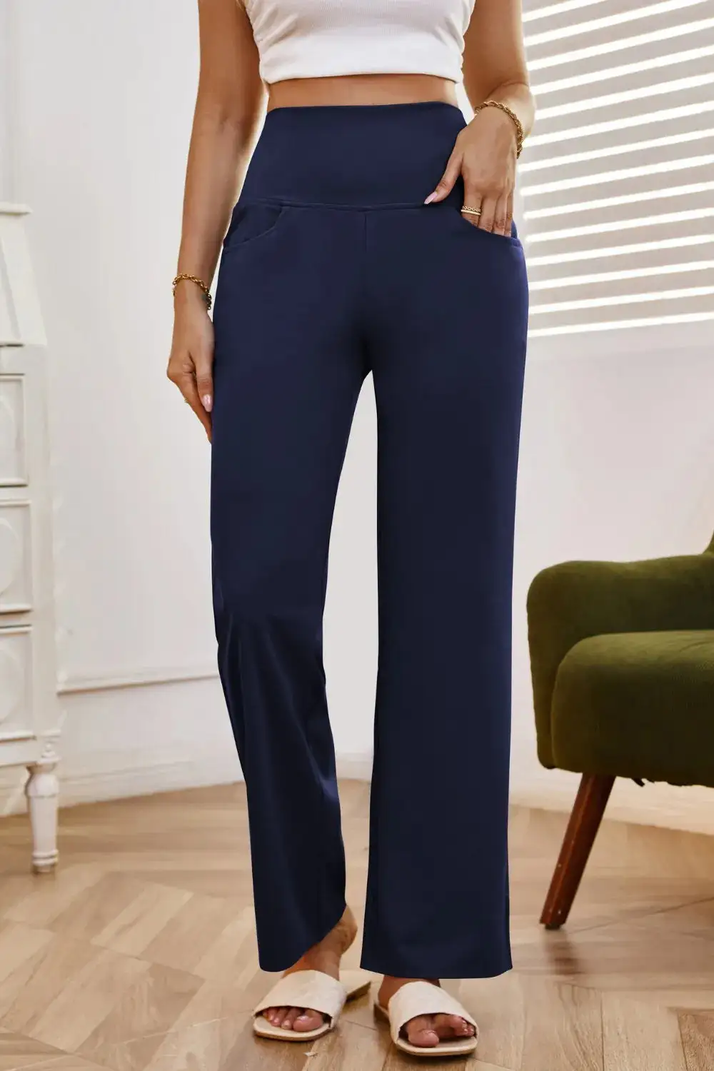 Modern High Waist Wide Leg Pants