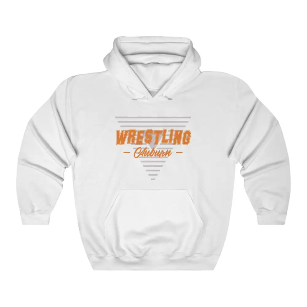 Soft Fleece Triangle Emblem Wrestling Graphic Pullover Hoodie