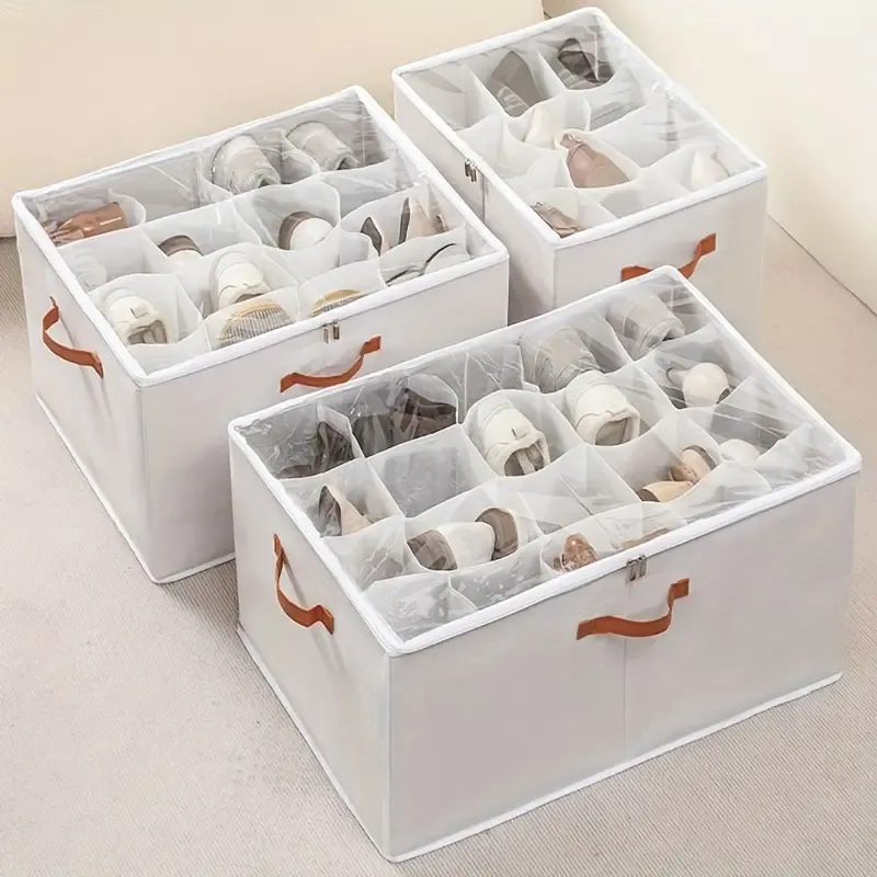A Foldable Storage Box with a Lid And Five Compartments