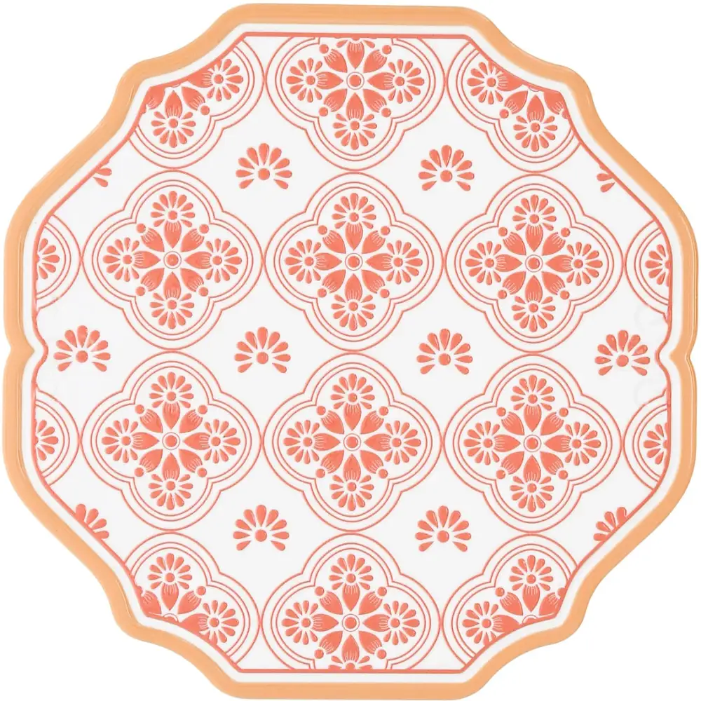 Coral Motif Ceramic Trivet