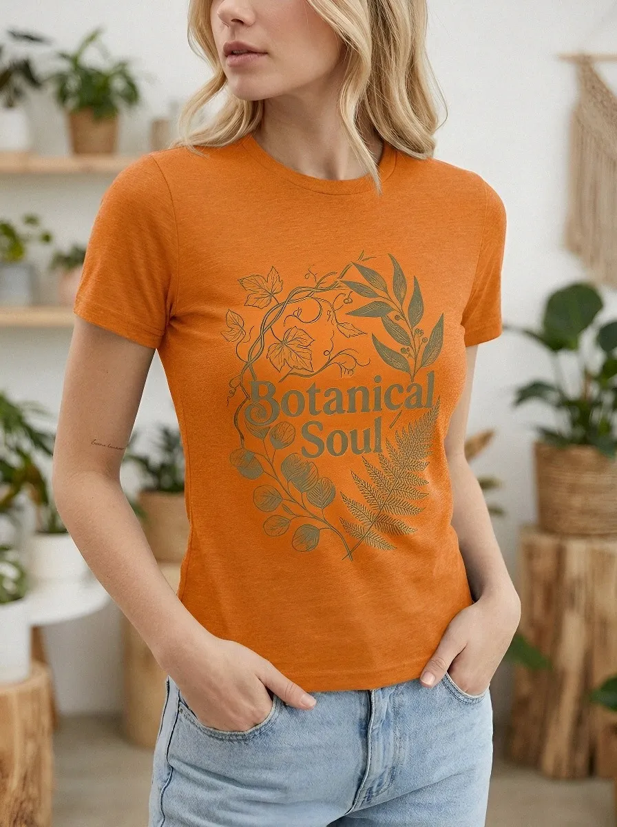 Botanical Soul Nature T-Shirt Modern