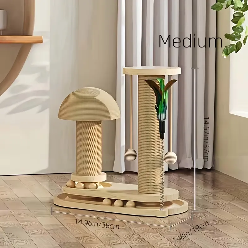 Multi-Function Mushroom Cat Scratcher