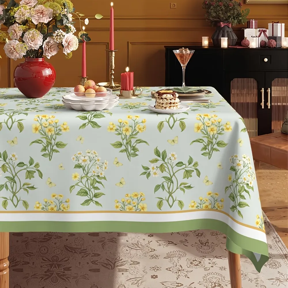 Waterproof Floral Tablecloth